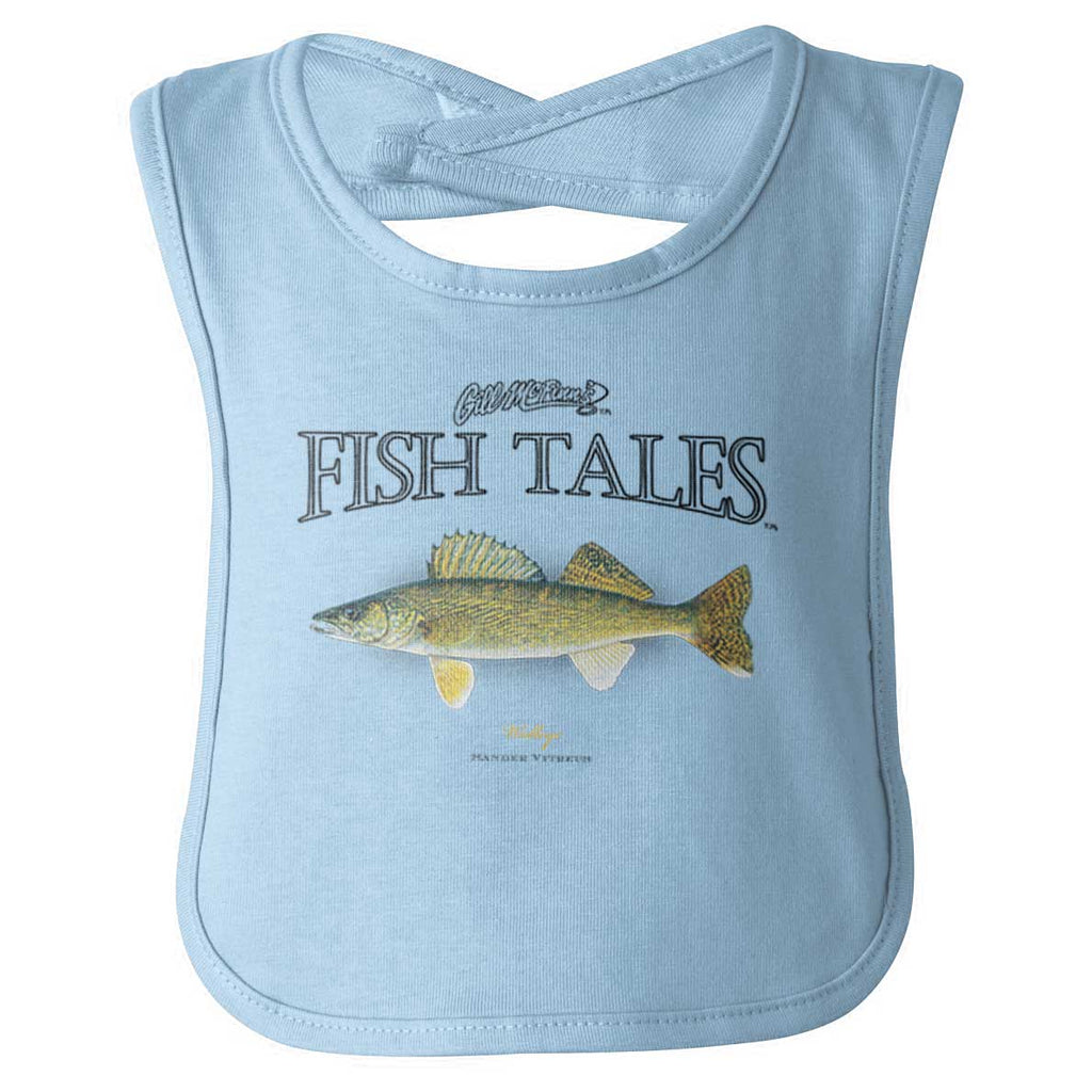 Walleye Fish Infant Baby Bib-Direct To Garment Print-Brisco Baby
