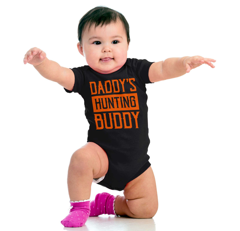 Daddys Hunting Buddy Romper Bodysuit-Direct To Garment Print-Brisco Baby