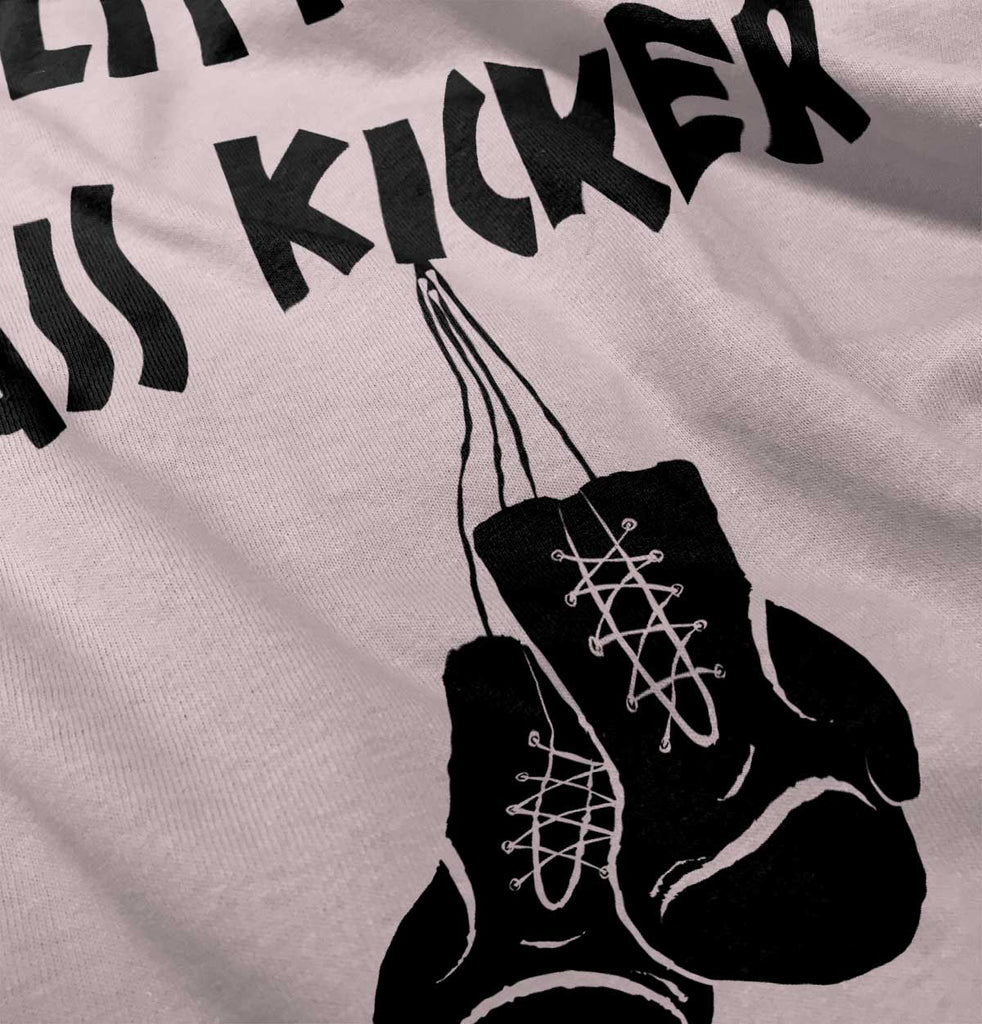 Little Ass Kicker Toddler Ruffled Trim T-Shirt-Direct To Garment Print-Brisco Baby