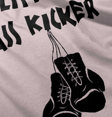 Little Ass Kicker Toddler Ruffled Trim T-Shirt-Direct To Garment Print-Brisco Baby