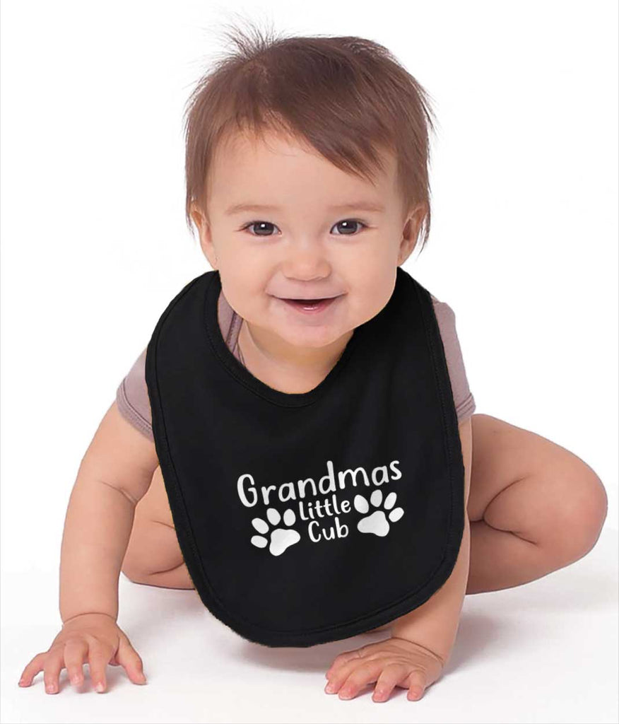 Granmda's Little Cub Infant Baby Bib-Direct To Garment Print-Brisco Baby