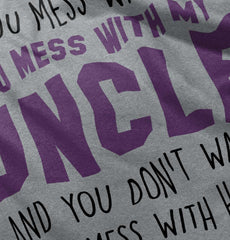 Mess With My Uncle Solid Baby Infant Dress-Direct To Garment Print-Brisco Baby