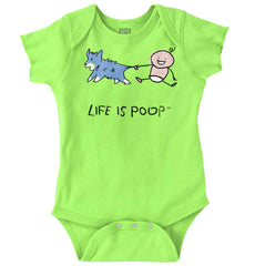 Dog Tail Romper Bodysuit-Direct To Garment Print-Brisco Baby