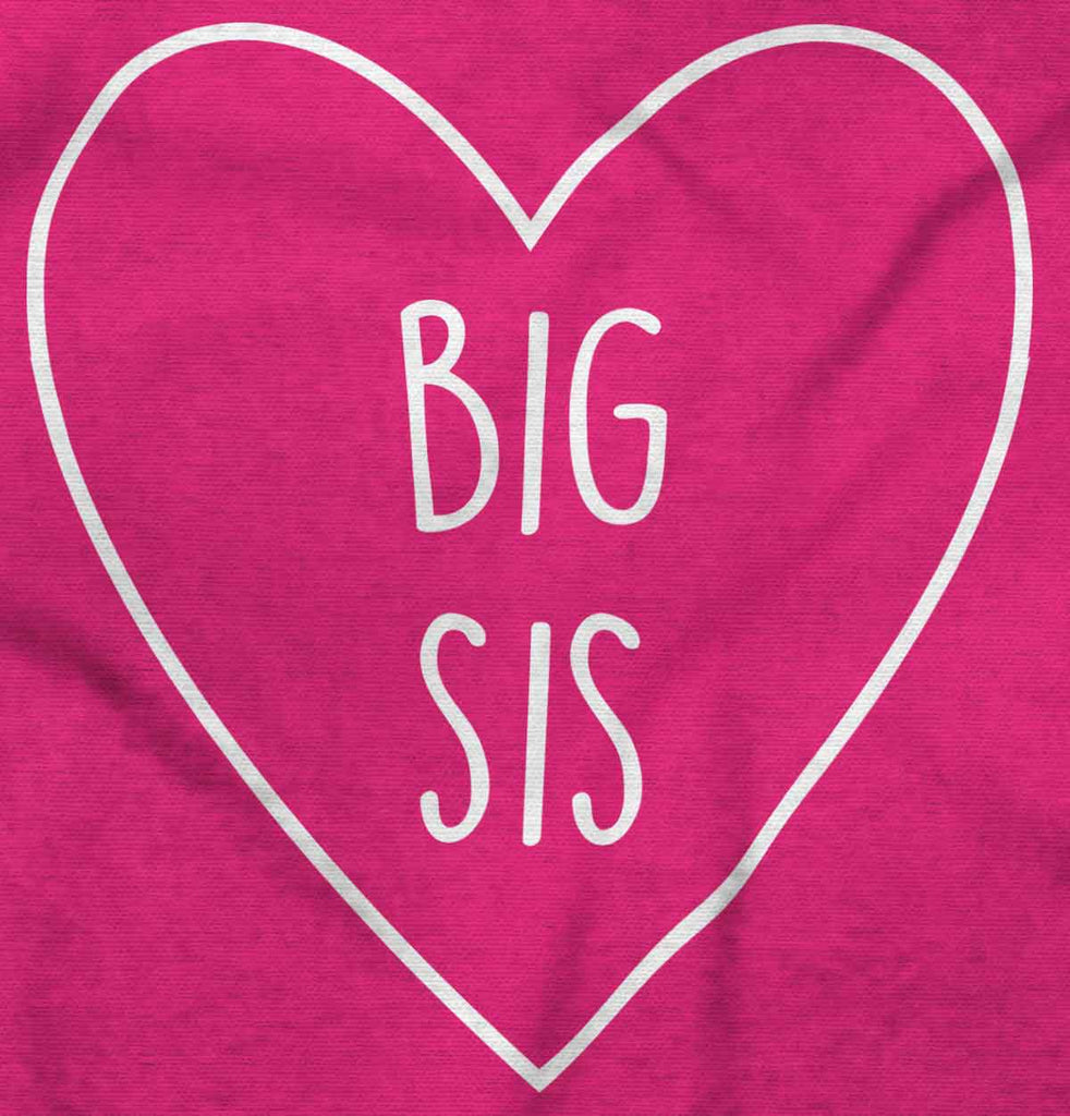 Big Sis Heart Romper Bodysuit-Direct To Garment Print-Brisco Baby
