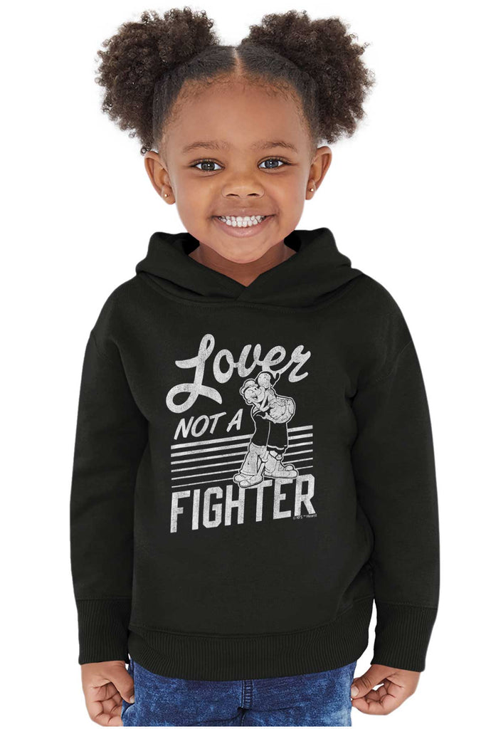 Lover Not A Fighter Toddler Pullover Hoodie-Direct To Garment Print-Brisco Baby