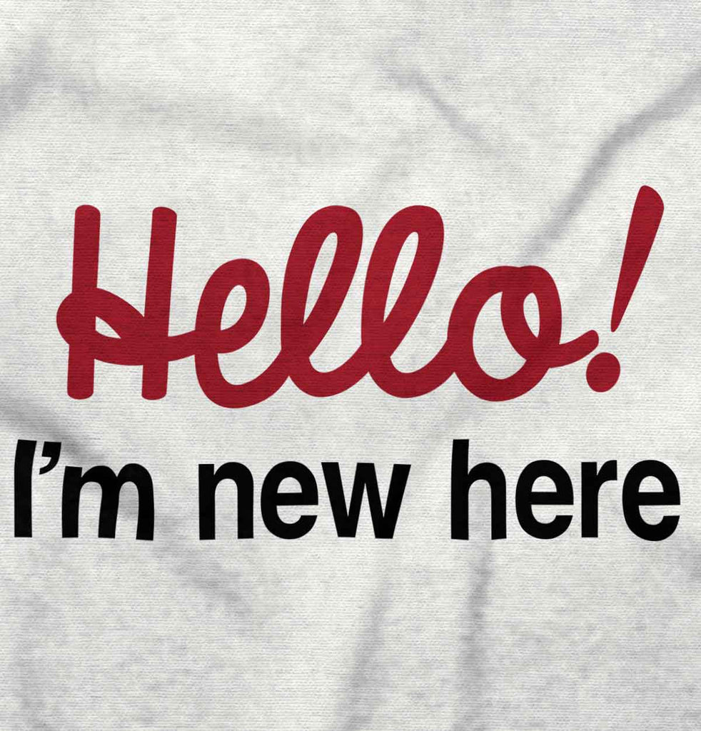 I'm New Here Infant Baby Bib-Direct To Garment Print-Brisco Baby