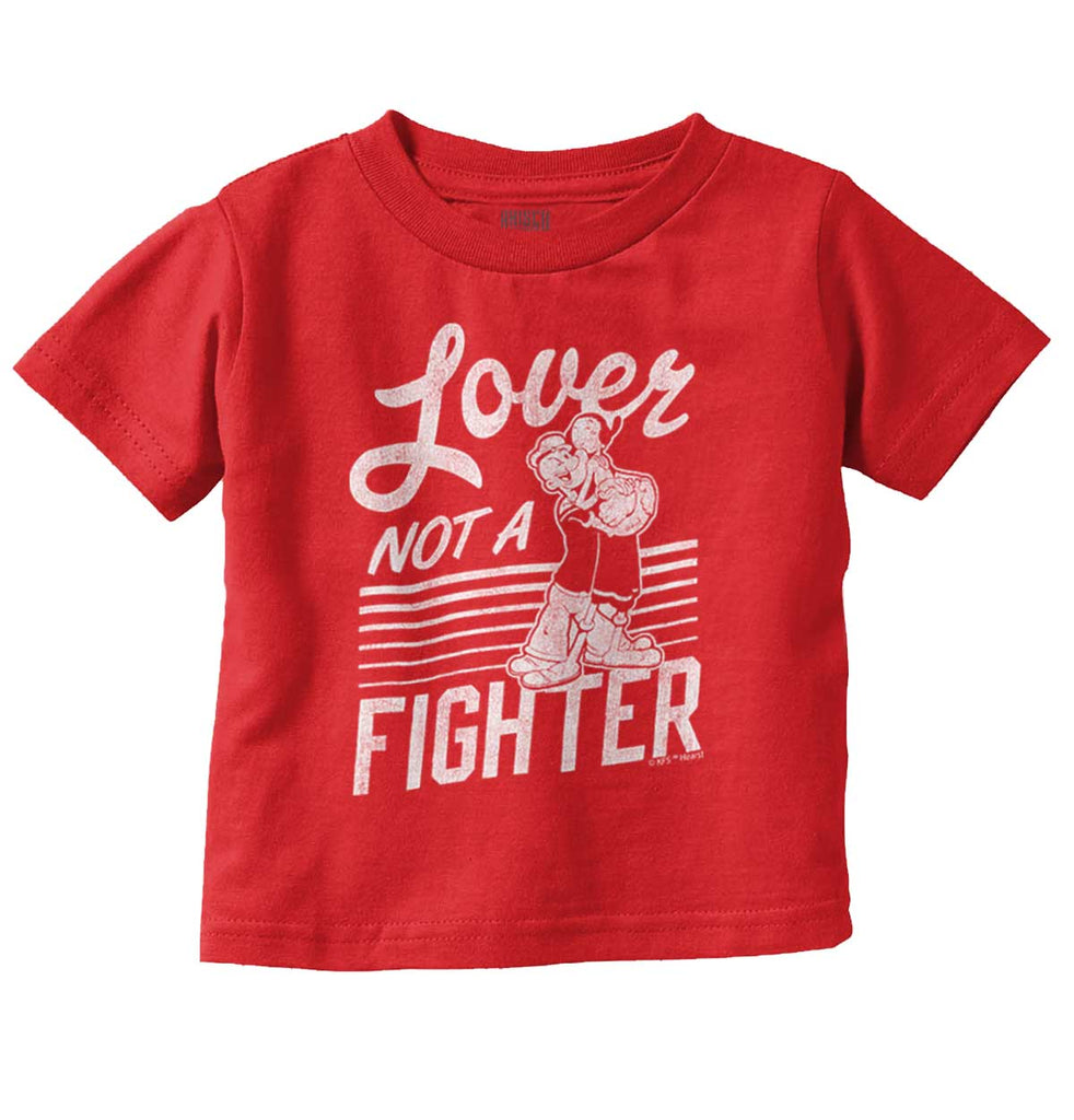 Lover Not A Fighter Infant Toddler T Shirt-Direct To Garment Print-Brisco Baby