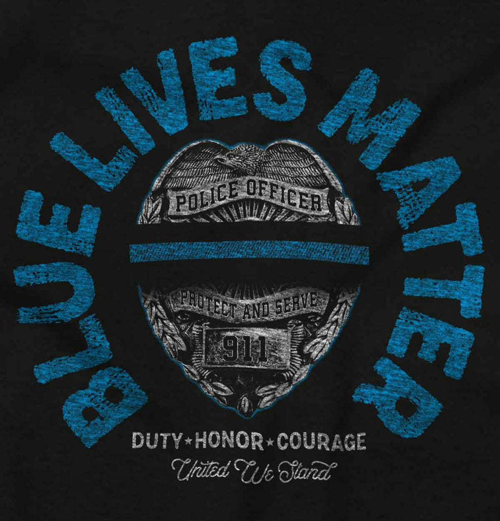 Thin Blue Line Infant Toddler T Shirt-Direct To Garment Print-Brisco Baby