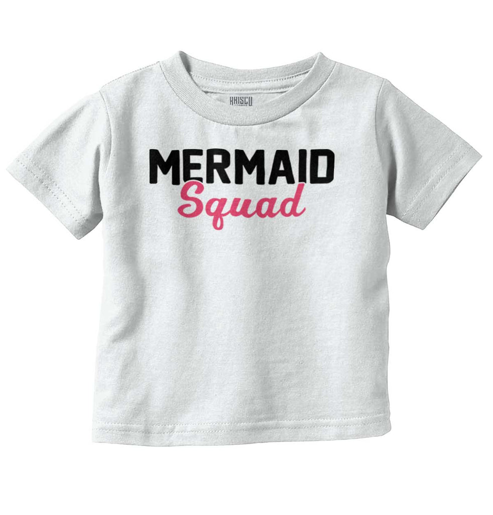 Mermaid Squad Infant Toddler T Shirt-Direct To Garment Print-Brisco Baby