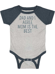 Mom Is Best Raglan Romper Bodysuit-Direct To Garment Print-Brisco Baby