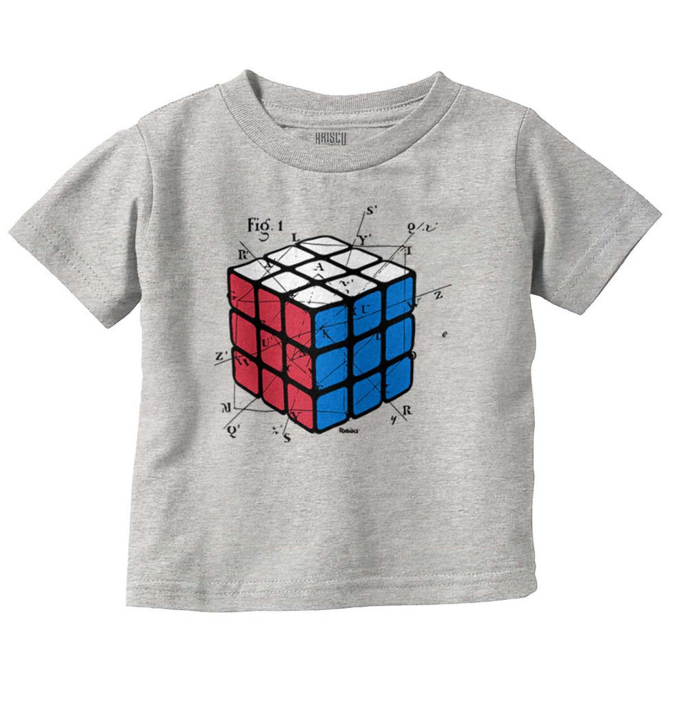 Rubiks Calculation Infant Toddler T Shirt-Direct To Garment Print-Brisco Baby