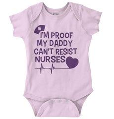 Can't Resist Nurses Romper Bodysuit-Direct To Garment Print-Brisco Baby
