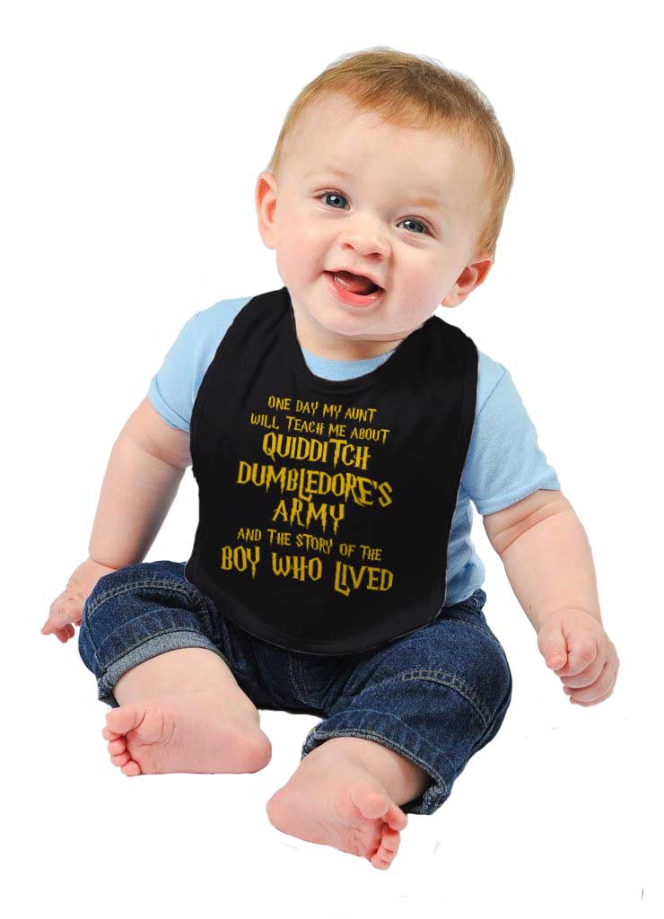 Quidditch Dumbledore Infant Baby Bib-Direct To Garment Print-Brisco Baby