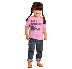 Milk Snuggle Nap Infant Toddler T Shirt-Direct To Garment Print-Brisco Baby