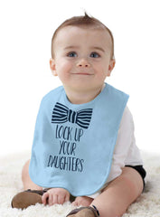 Lock Up Your Daughters Infant Baby Bib-Direct To Garment Print-Brisco Baby
