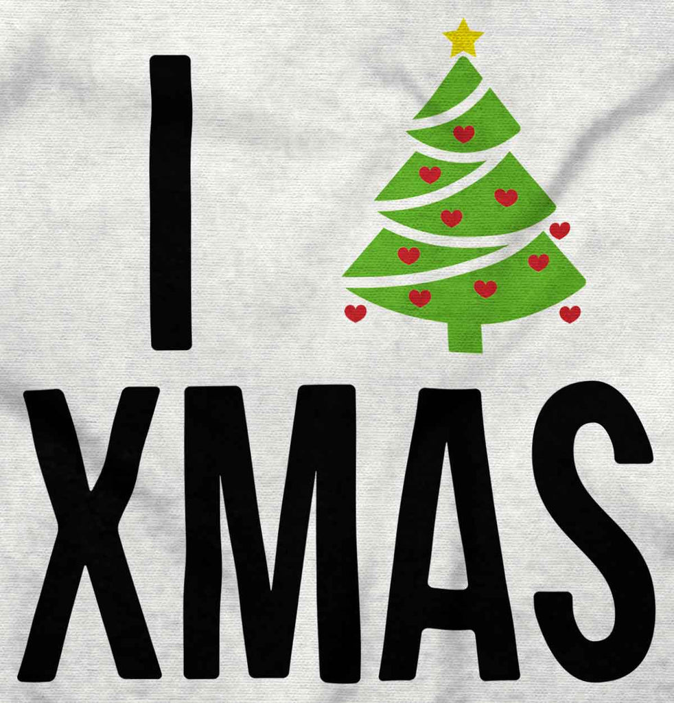 I Love Xmas Infant Baby Bib-Direct To Garment Print-Brisco Baby