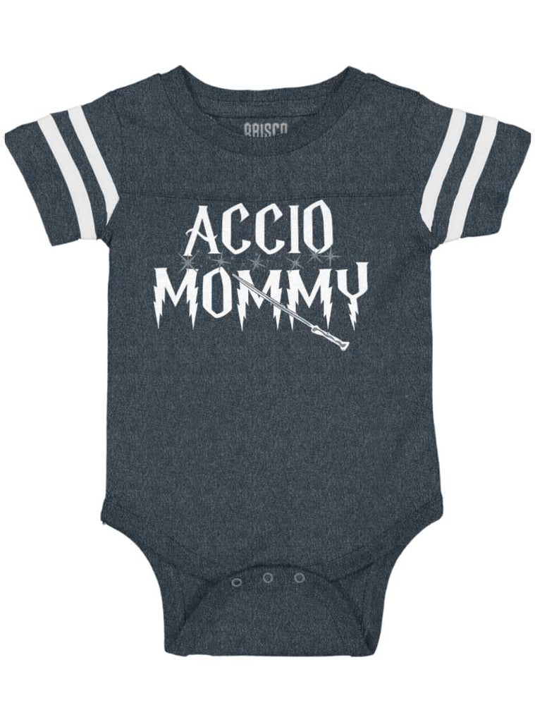 Accio Mommy Football Romper Bodysuit-Direct To Garment Print-Brisco Baby