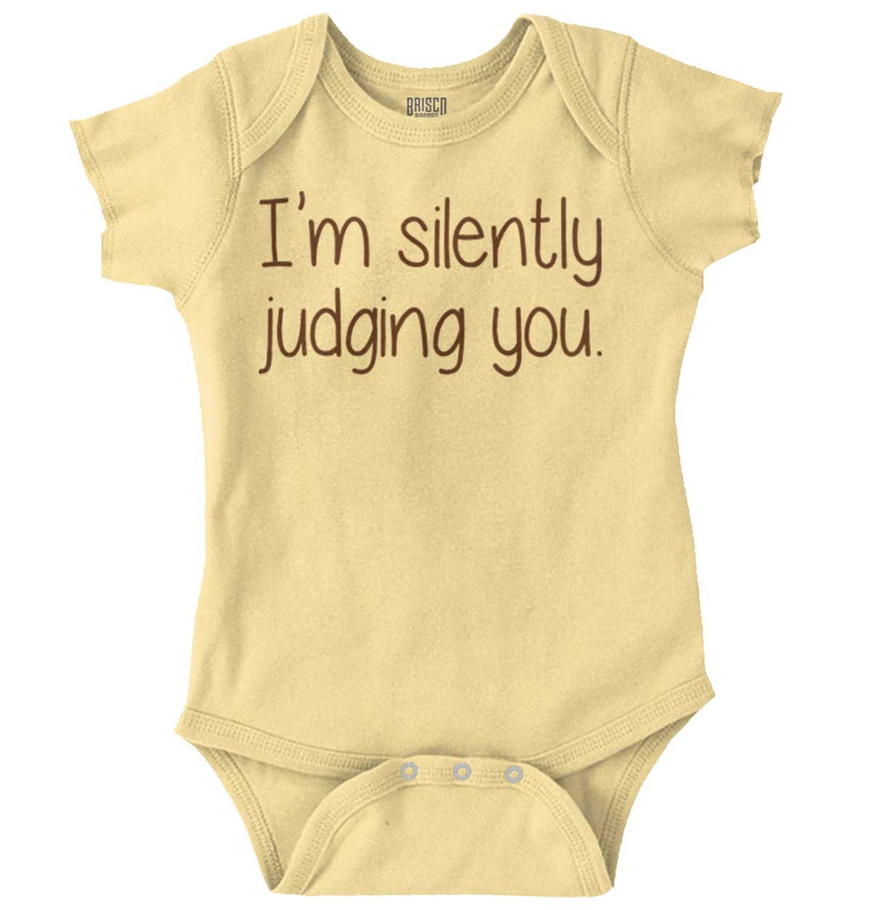 Silently Judging You Romper Bodysuit-Direct To Garment Print-Brisco Baby