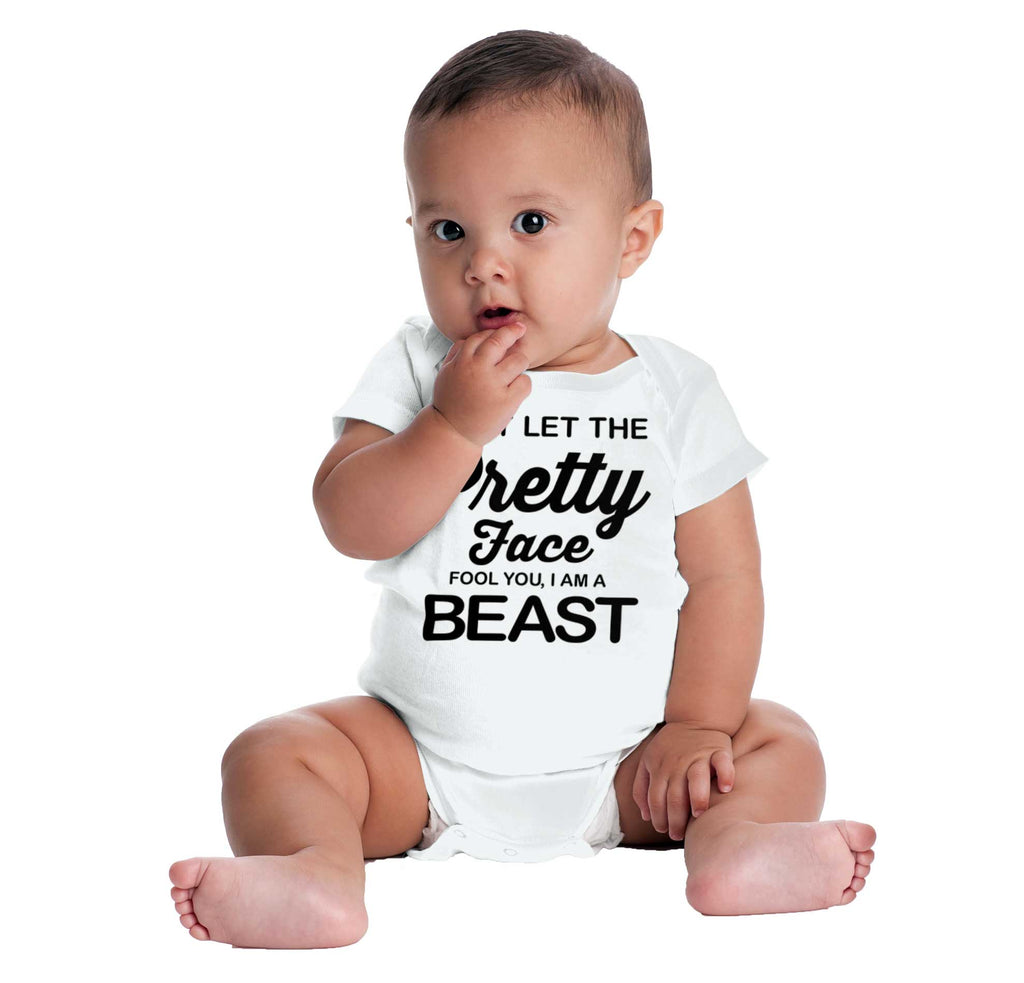 Pretty Face Romper Bodysuit-Direct To Garment Print-Brisco Baby