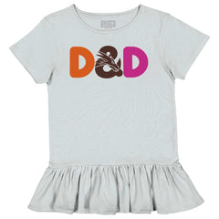 Dungeons Fantasy Tabletop Gamer Toddler Ruffle Bottom Tee-Direct To Garment Print-Brisco Baby