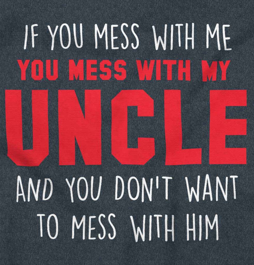 Mess With My Uncle Toddler Football Jersey Tee-Direct To Garment Print-Brisco Baby