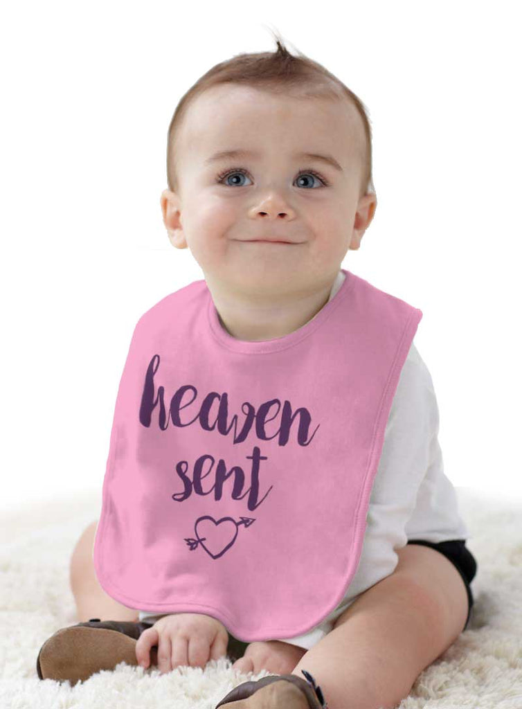 Heaven Sent Infant Baby Bib-Direct To Garment Print-Brisco Baby