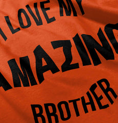 I Love My Amazing Brother Romper Bodysuit-Direct To Garment Print-Brisco Baby