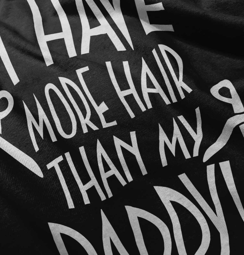 More Hair Than Daddy Infant Baby Bib-Direct To Garment Print-Brisco Baby