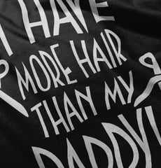 More Hair Than Daddy Infant Baby Bib-Direct To Garment Print-Brisco Baby