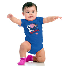 Go Big Or Go Home Romper Bodysuit-Direct To Garment Print-Brisco Baby