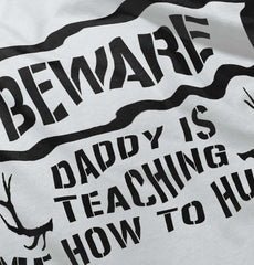 Dad Teaching Me To Hunt Infant Baby Bib-Direct To Garment Print-Brisco Baby