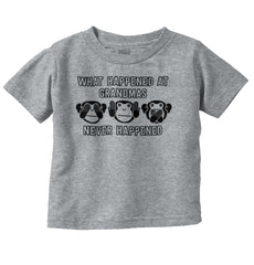 Happens At Grandmas Infant Toddler T Shirt-Direct To Garment Print-Brisco Baby