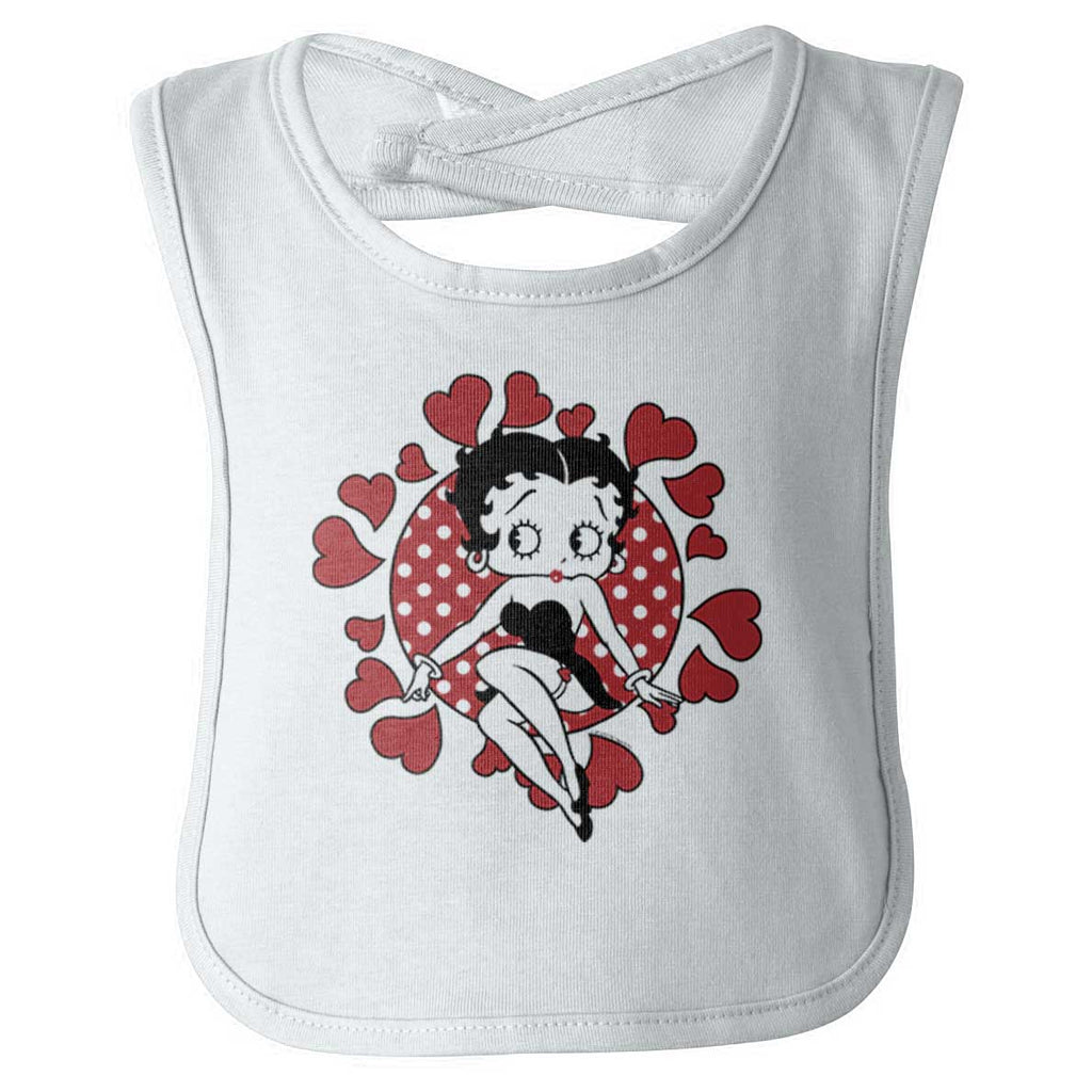 Vintage Betty Infant Baby Bib-Direct To Garment Print-Brisco Baby