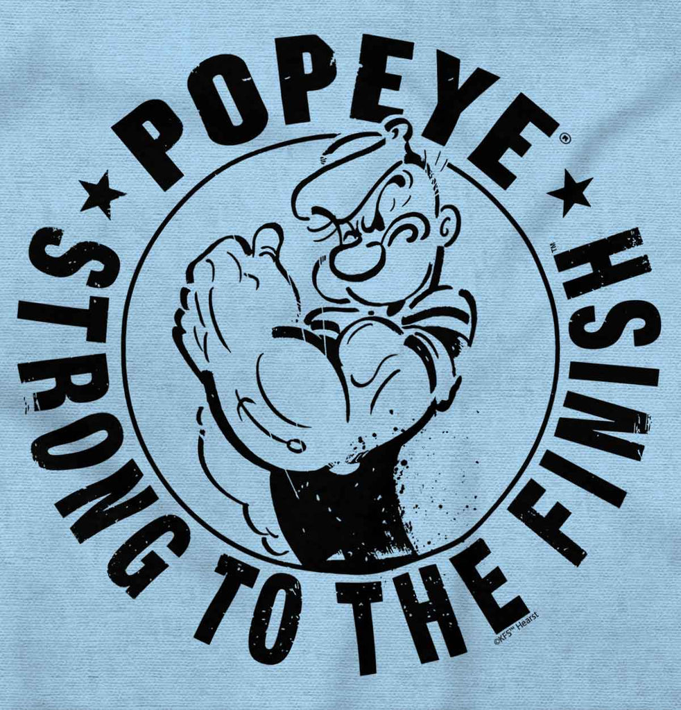 Popeye To The Finish Infant Toddler T Shirt-Direct To Garment Print-Brisco Baby