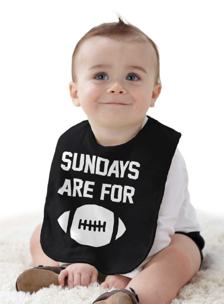 Sundays for Football Infant Baby Bib-Direct To Garment Print-Brisco Baby