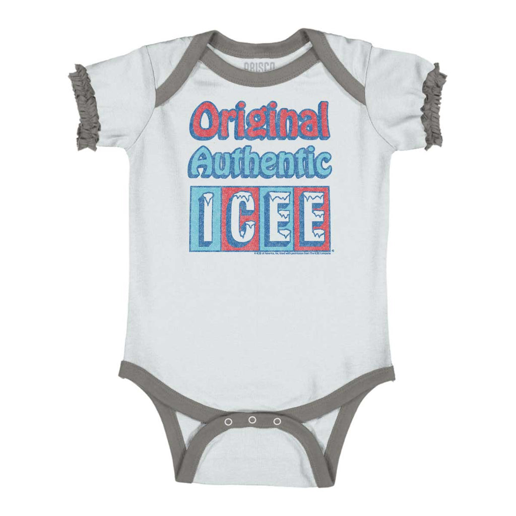 Original Authentic Baby Ruffled Trim Romper-Direct To Garment Print-Brisco Baby