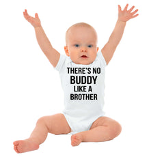 No Buddy Like A Brother Romper Bodysuit-Direct To Garment Print-Brisco Baby