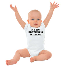 My Big Brother Is My Hero Romper Bodysuit-Direct To Garment Print-Brisco Baby