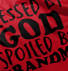 Blessed By God Spoiled By Grandma Romper Bodysuit-Direct To Garment Print-Brisco Baby