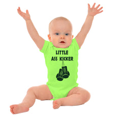 Little Ass Kicker Romper Bodysuit-Direct To Garment Print-Brisco Baby