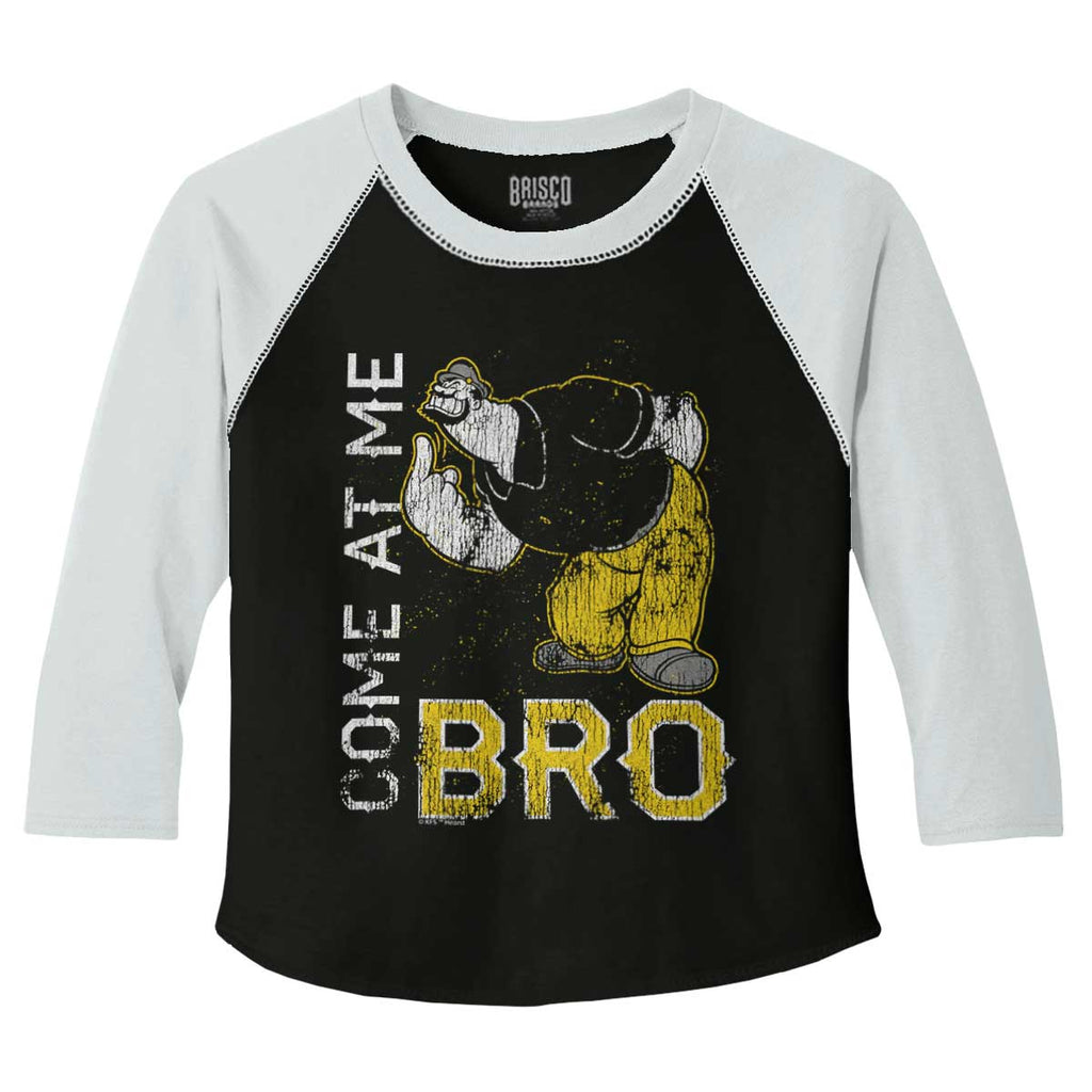 Come At Me Bro Toddler Baseball-Direct To Garment Print-Brisco Baby