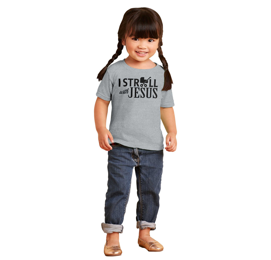 Stroll With Jesus Infant Toddler T Shirt-Direct To Garment Print-Brisco Baby