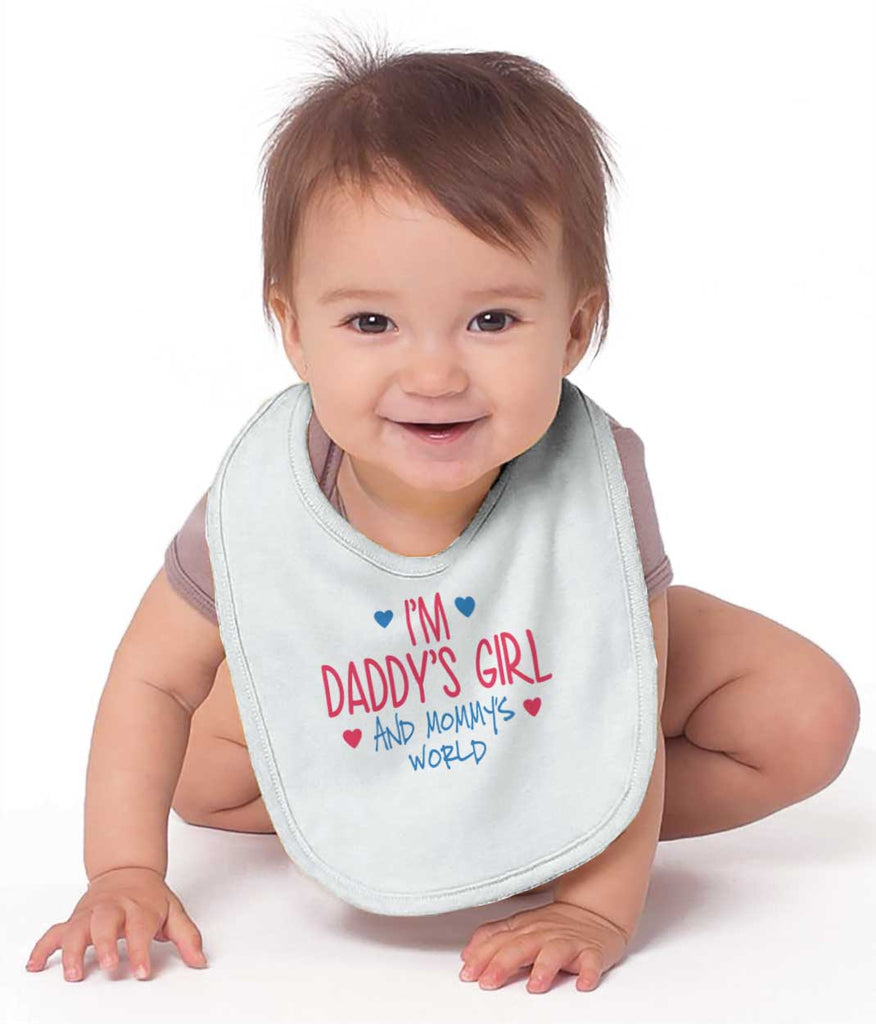 Daddy's Girl Infant Baby Bib-Direct To Garment Print-Brisco Baby
