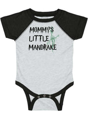 Mommy's Little Mandrake Raglan Romper Bodysuit-Direct To Garment Print-Brisco Baby