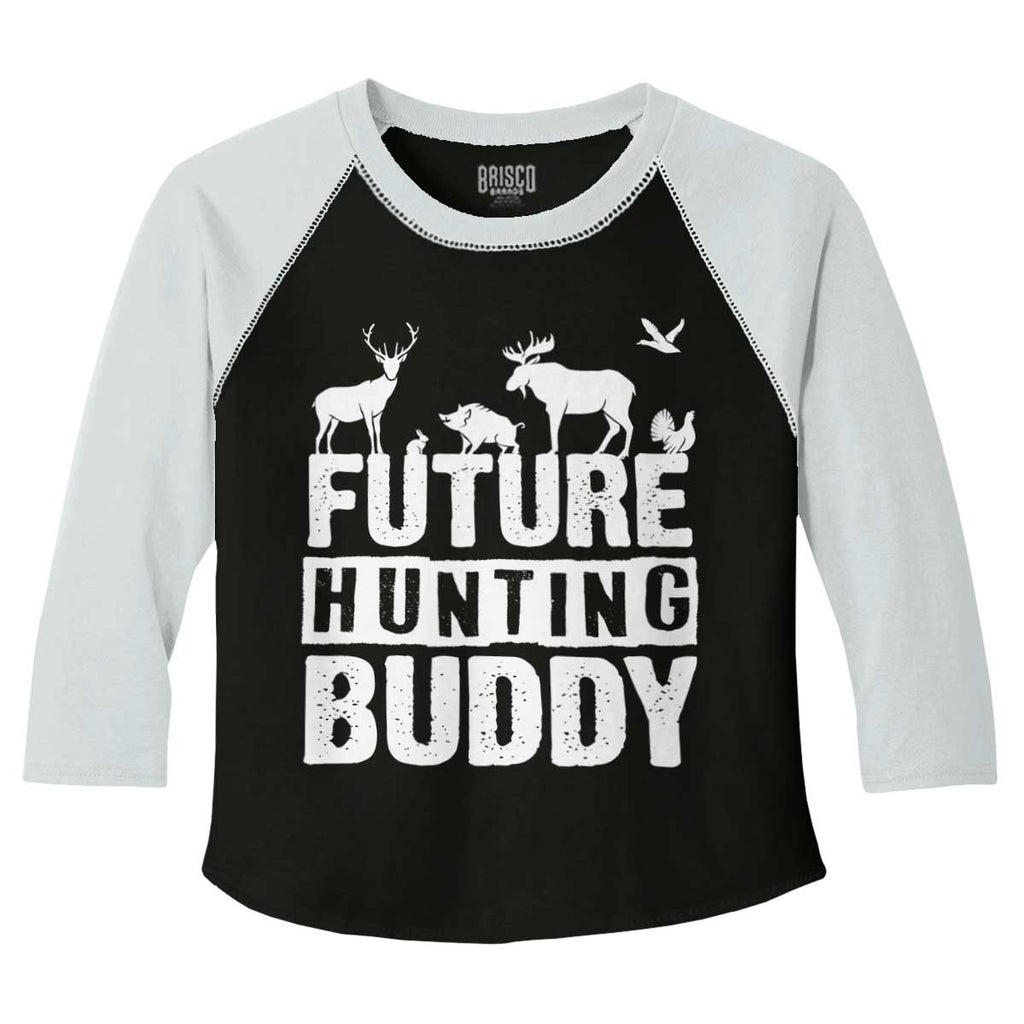 Future Deer Hunting Bud Toddler Baseball-Direct To Garment Print-Brisco Baby