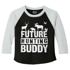 Future Deer Hunting Bud Toddler Baseball-Direct To Garment Print-Brisco Baby