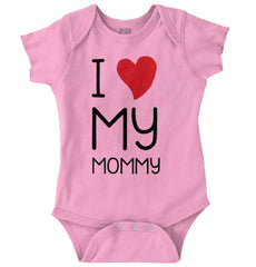 Love My Mommy Romper Bodysuit-Direct To Garment Print-Brisco Baby