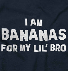 I Am Bananas For My Lil' Bro Romper Bodysuit-Direct To Garment Print-Brisco Baby