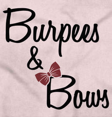 Burpees and Bows Baby Ruffled Trim Romper-Direct To Garment Print-Brisco Baby