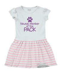 Member of the Pack Baby Striped Skirt Dress-Direct To Garment Print-Brisco Baby